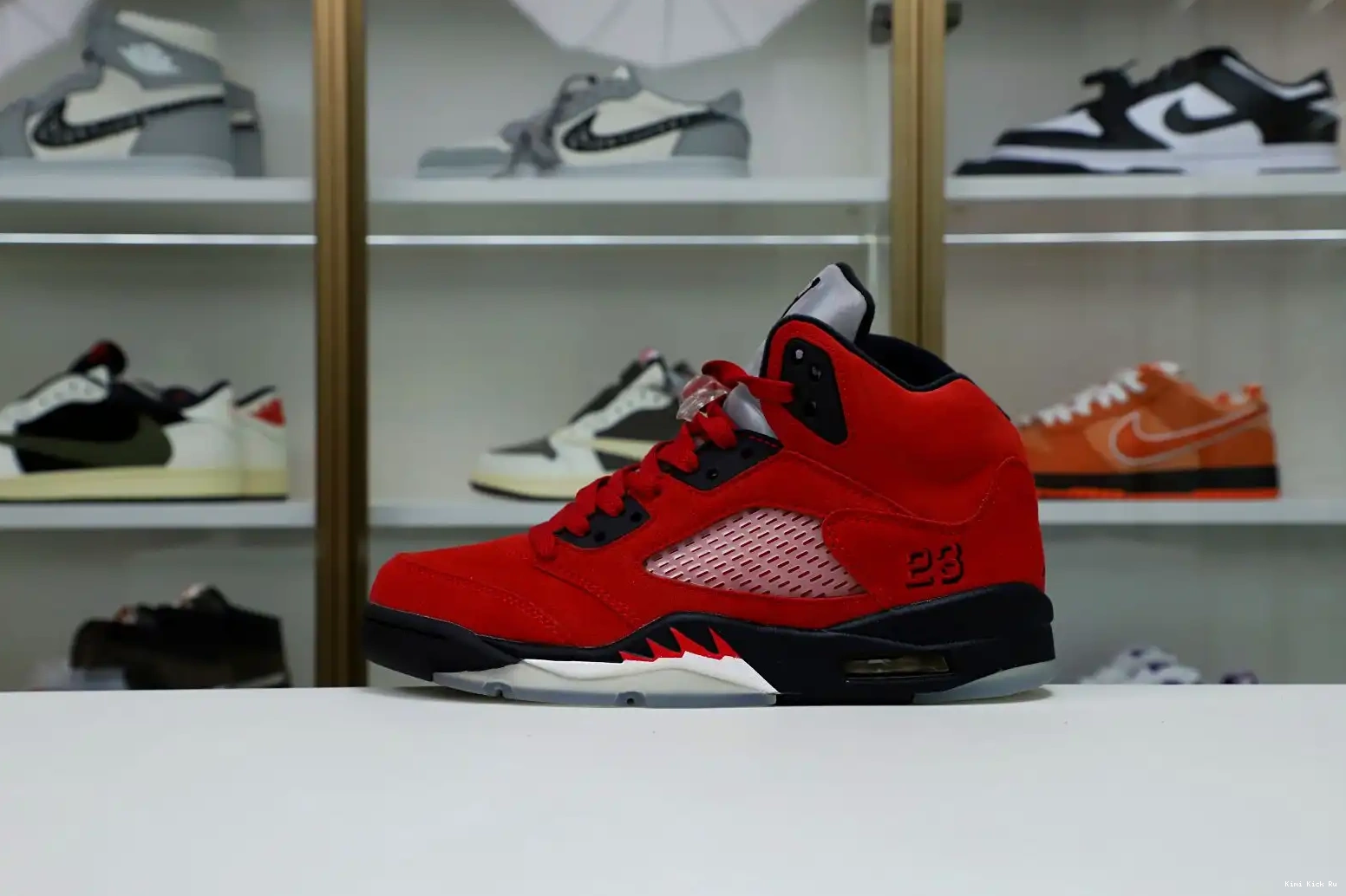 RAGING RETRO RED JORDAN AIR Kimikick SUEDE 5 BULL 0510
